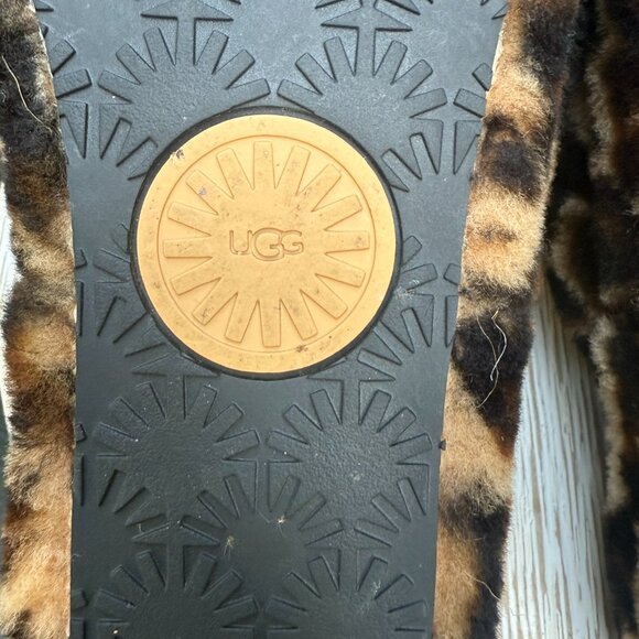 UGG FLUFF YEAH 9 Women's Sandals Slippers Slides Animal Print Open Toe Casual - Picture 14 of 14